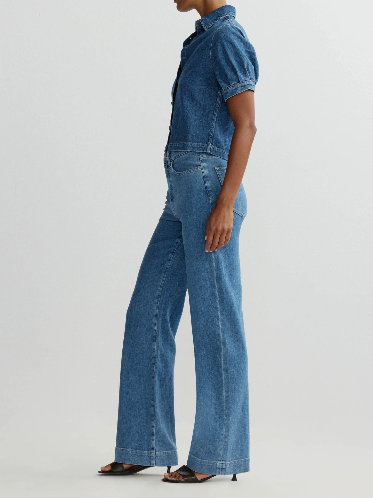 DL1961 | Jean ''Karmine'' taille haute et jambes larges - Terra Blues