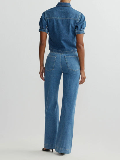 DL1961 | Jean ''Karmine'' taille haute et jambes larges - Terra Blues