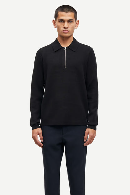 SAMSØE SAMSØE | Pull demi-zip "Guna " - Noir