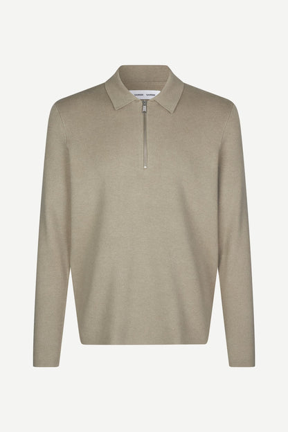 SAMSØE SAMSØE | Pull demi-zip "Guna " - Beige