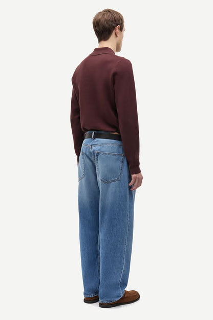 SAMSØE SAMSØE | Pull demi-zip "Guna " - Bourgogne