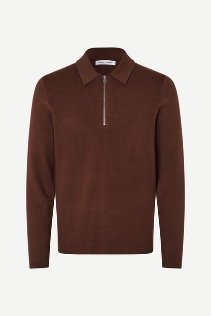 SAMSØE SAMSØE | Pull demi-zip "Guna " - Bourgogne