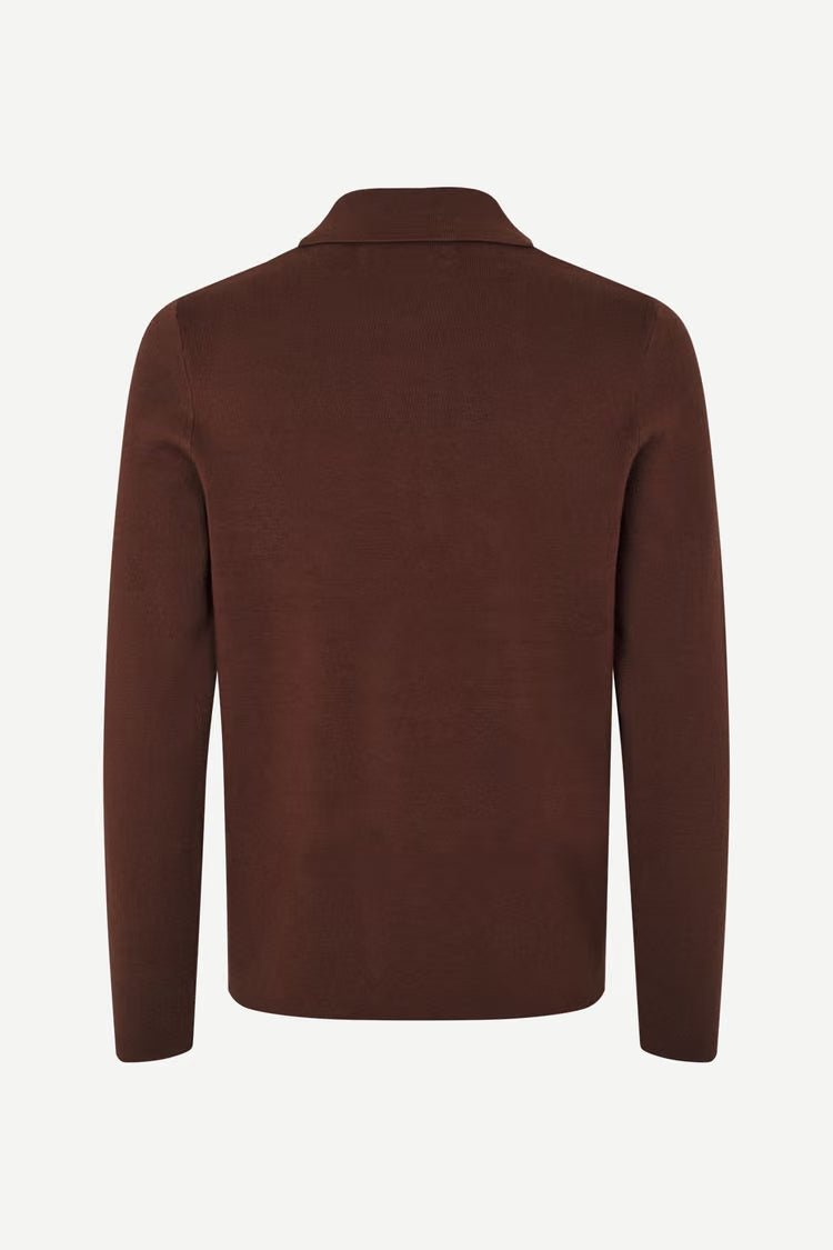 SAMSØE SAMSØE | Pull demi-zip "Guna " - Bourgogne