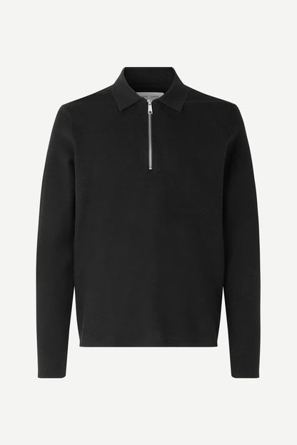 SAMSØE SAMSØE | Pull demi-zip "Guna " - Noir