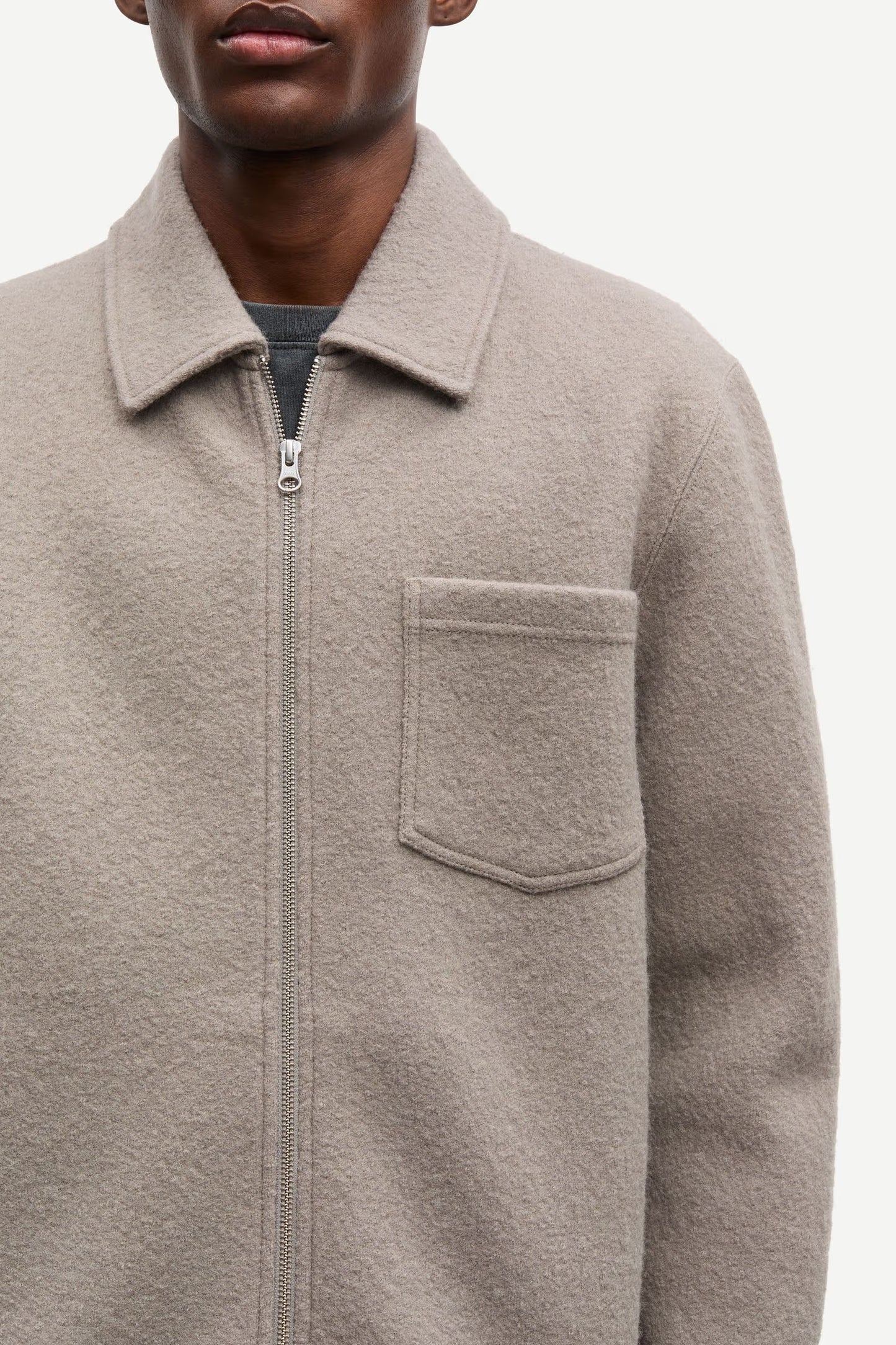 SAMSØE SAMSØE | Veste cardigan "Hannes" - Elephant