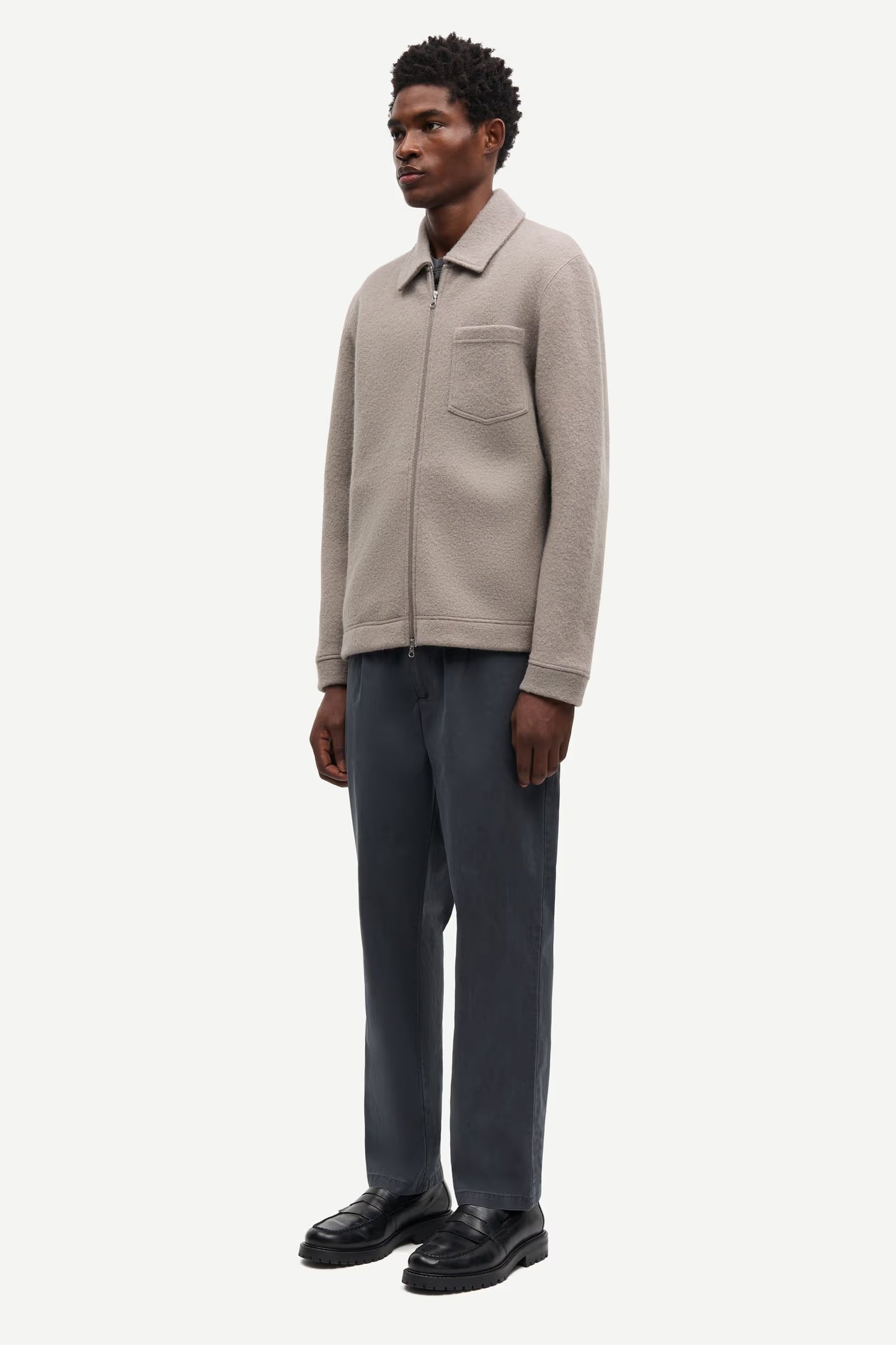 SAMSØE SAMSØE | Veste cardigan "Hannes" - Elephant