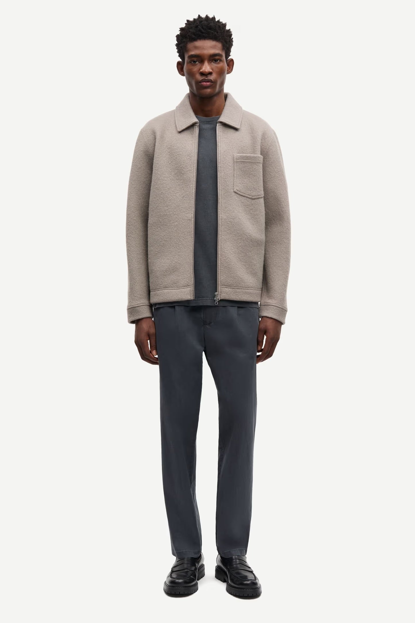 SAMSØE SAMSØE | Veste cardigan "Hannes" - Elephant