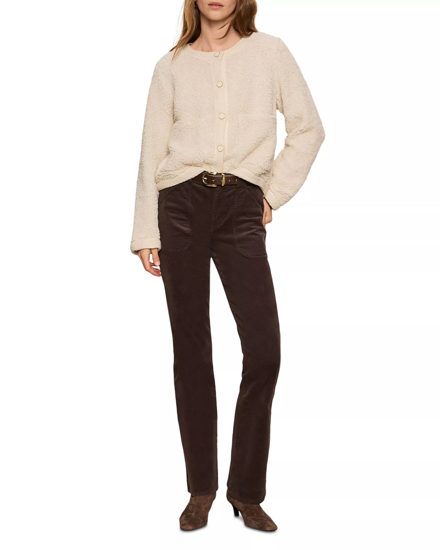 Sanctuary | Cardigan en fausse peau de mouton ''Cuddle Up'' - Avoine