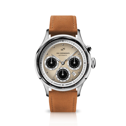 AV86 | Montre ''Chronodate Automatic 1564'' 39 mm - Acier / Blanc cassé