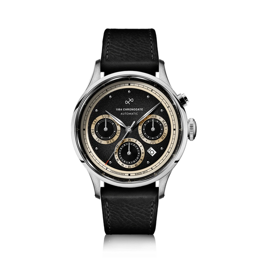 AV86 | Montre ''Chronodate Automatic 1564'' 39 mm - Acier / Noir