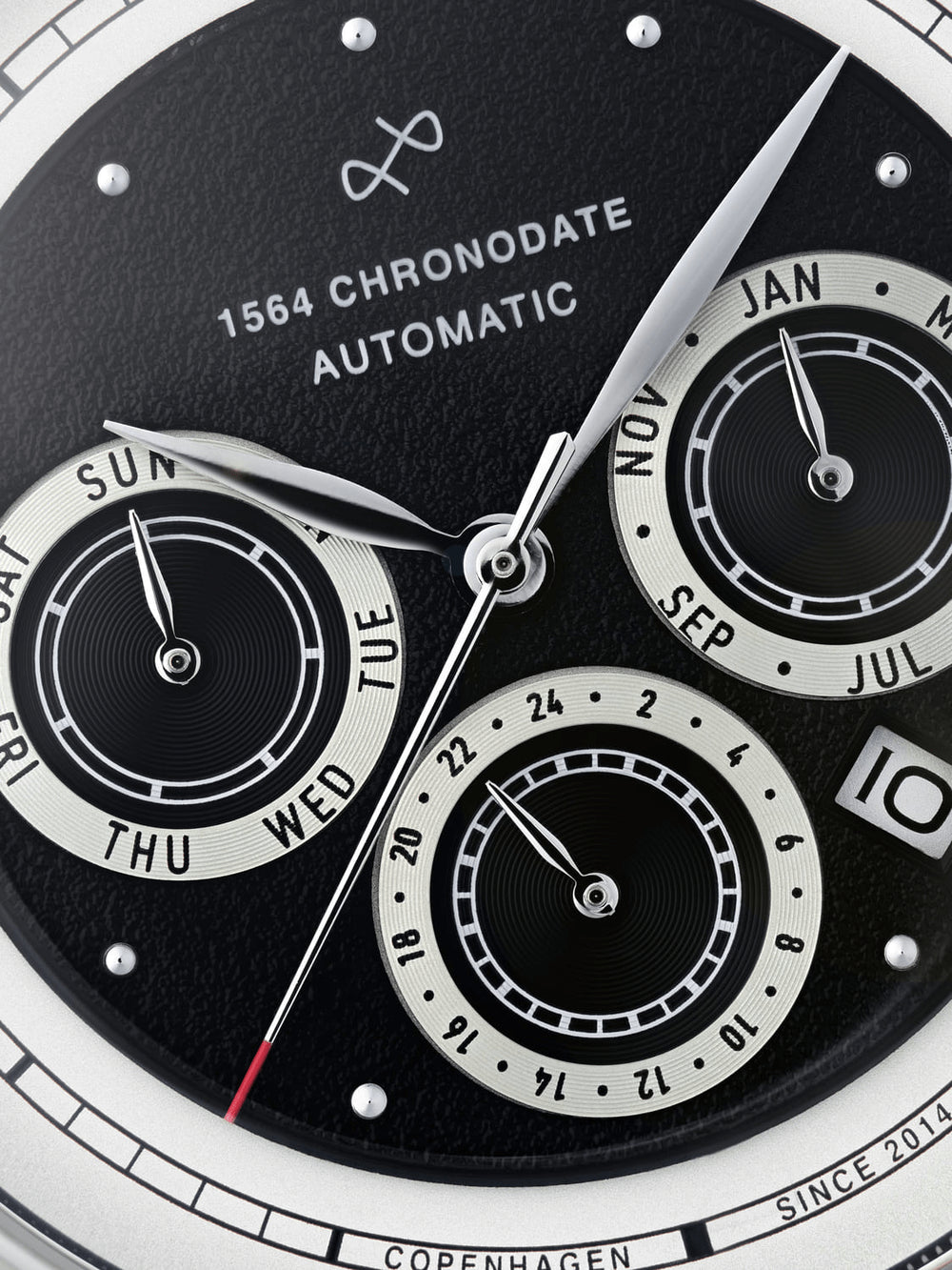 AV86 | Montre ''Chronodate Automatic 1564'' 39 mm - Acier / Noir