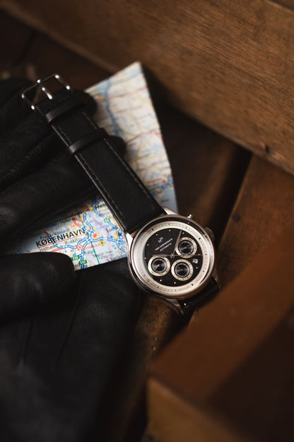 AV86 | Montre ''Chronodate Automatic 1564'' 39 mm - Acier / Noir