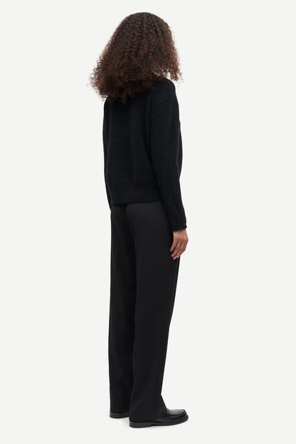 SAMSØE | Le pull en mélange d'alpaga ANOUR O-N - Noir