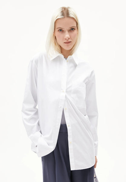 Armedangel | La blouse MAALGAA en coton biologique - Blanc
