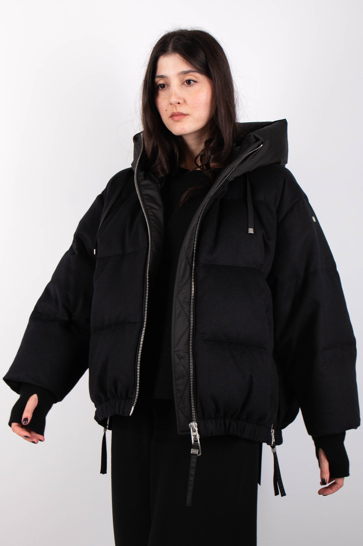 DUNO | Doudoune en laine ''Heka Prato'' - Noir