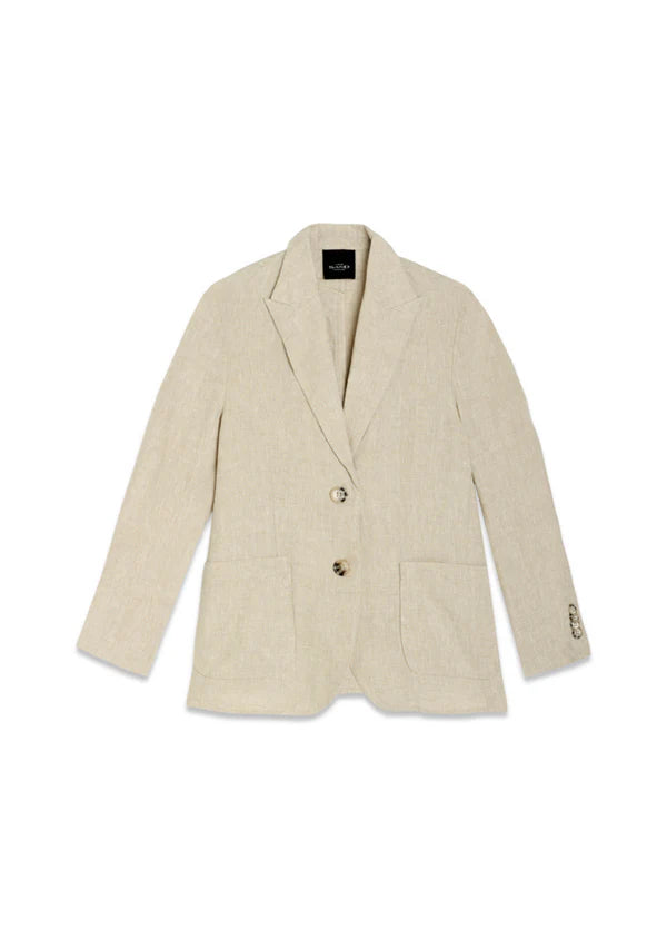 SAND | Veston en lin 'Okale' | Sable