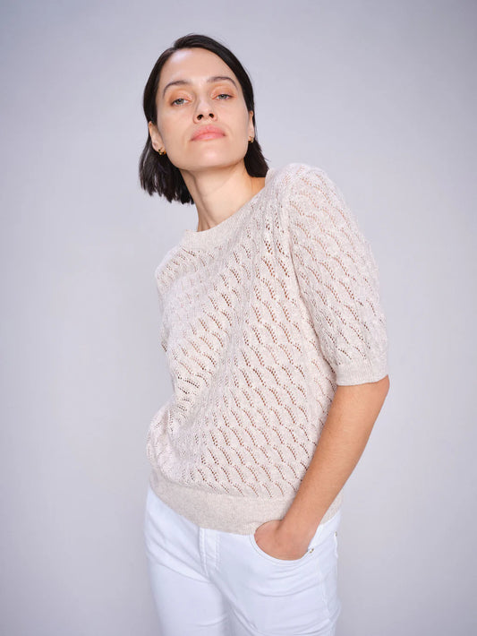 MOS MOSH | Tee Shirt en lin "KARIN" - Beige