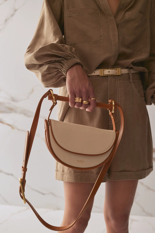 SANCIA | Sac en cuir ''Verin'' - Ecru