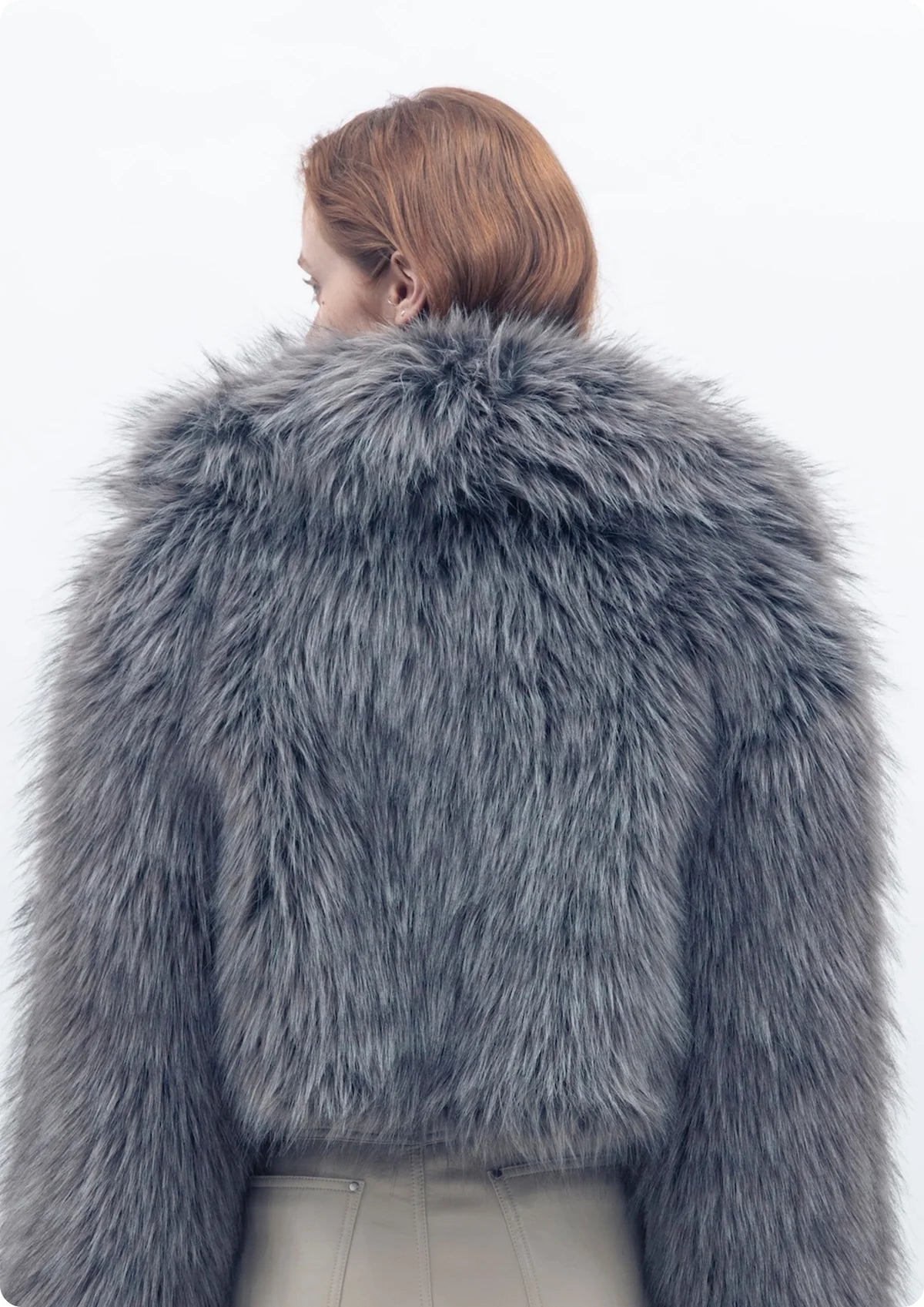 JAKKE | Veste en fausse fourrure 'Spun' | Gris Argent