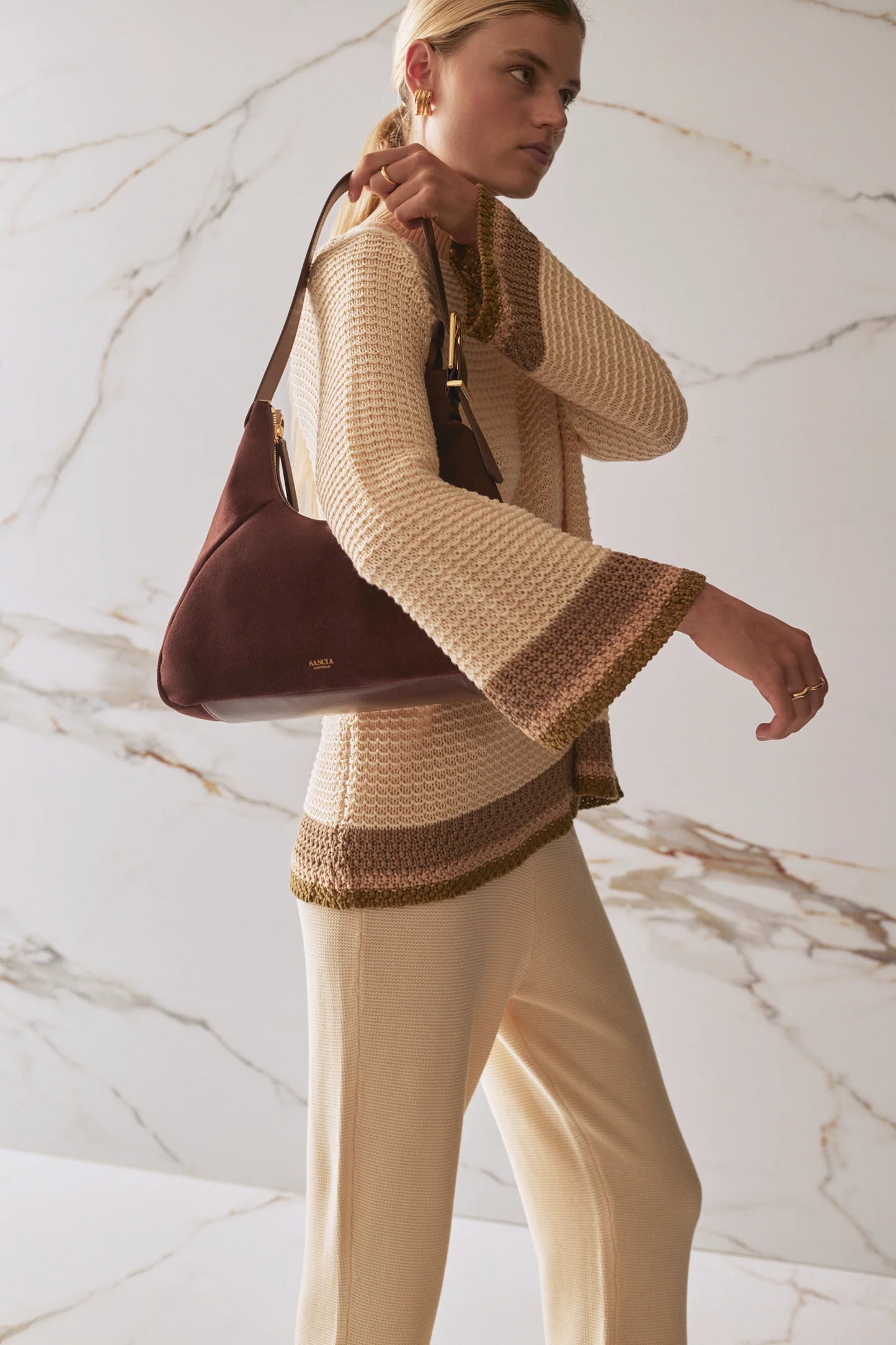 SANCIA | Sac en cuir ''Izola'' - Marron