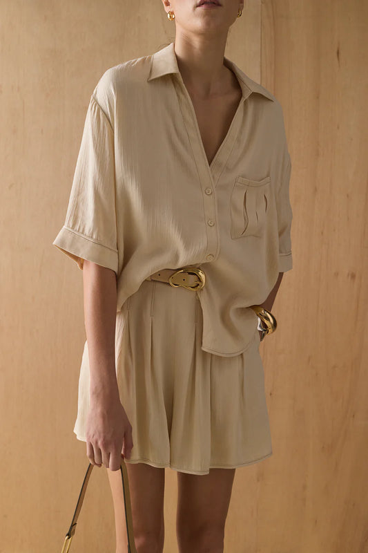 SANCIA | ceinture en cuir ''Formosa'' - Beige