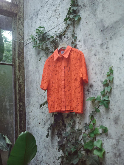 MOS MOSH | T-shirt en dentelle "Lia" - Orange