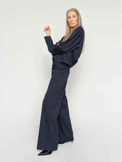 MOS MOSH | Pantalon "Mellow Elvia"- Bleu marine