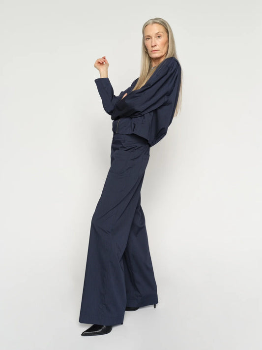 MOS MOSH | Pantalon "Mellow Elvia"- Bleu marine