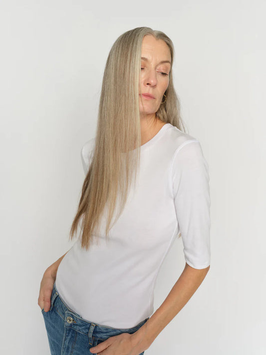 MOS MOSH | T-shirt à col rond "MALI"- Blanc