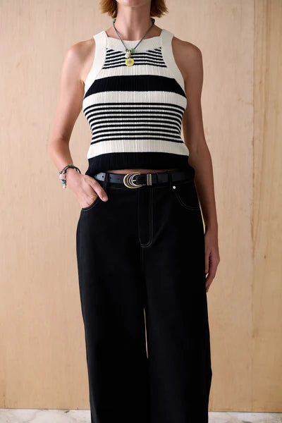 SANCIA | ceinture en cuir ''Vincent'' - Noir