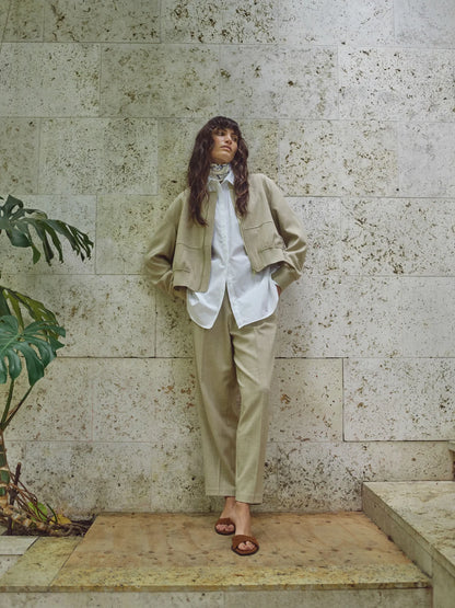 MOS MOSH | Pantalon "Leysa Flair"- Beige