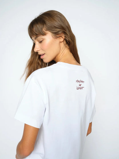 Mos Mosh | T-Shirt à col rond 'Bernat' | Blanc