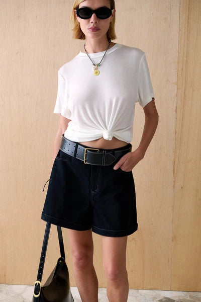 SANCIA | ceinture en cuir ''Bruno'' - Noir