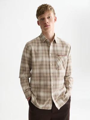 Scotch & Soda | Chemise à manches longues  "Flannel" - Brun noyer