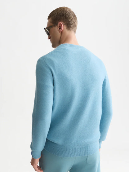 Scotch & Soda | Pull en tricot doux  "Regular" - Bleu adriatique
