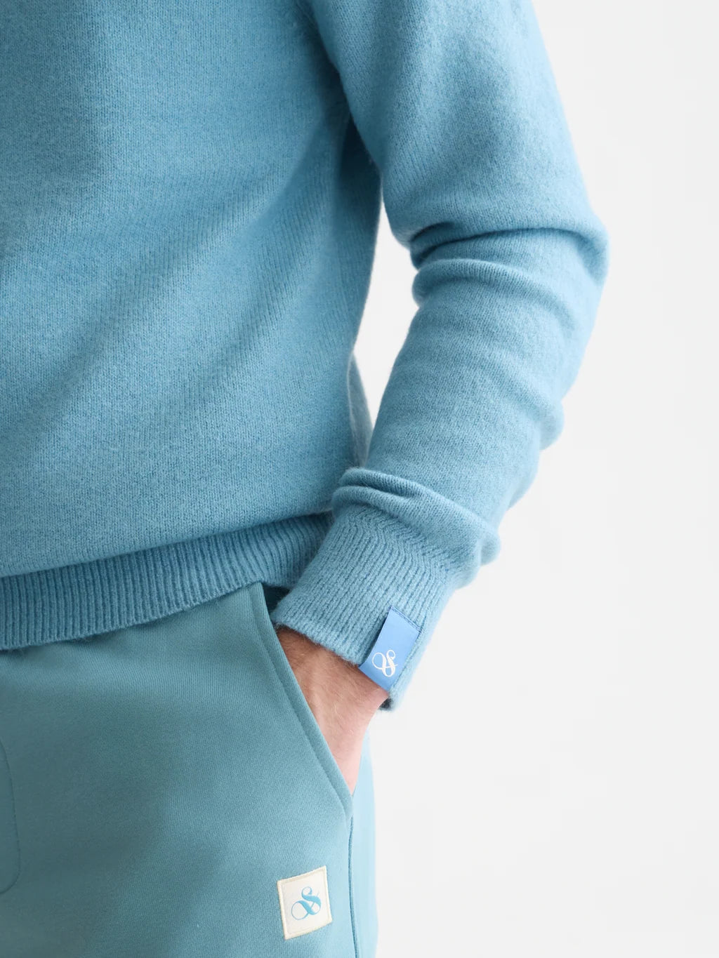 Scotch & Soda | Pull en tricot doux  "Regular" - Bleu adriatique
