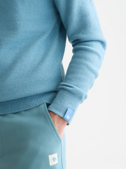 Scotch & Soda | Pull en tricot doux  "Regular" - Bleu adriatique