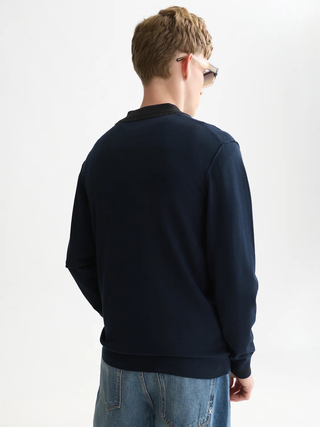 Scotch & Soda | Polo à manches longues - Bleu marine