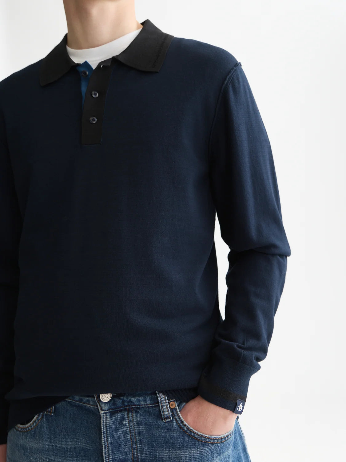 Scotch & Soda | Polo à manches longues - Bleu marine