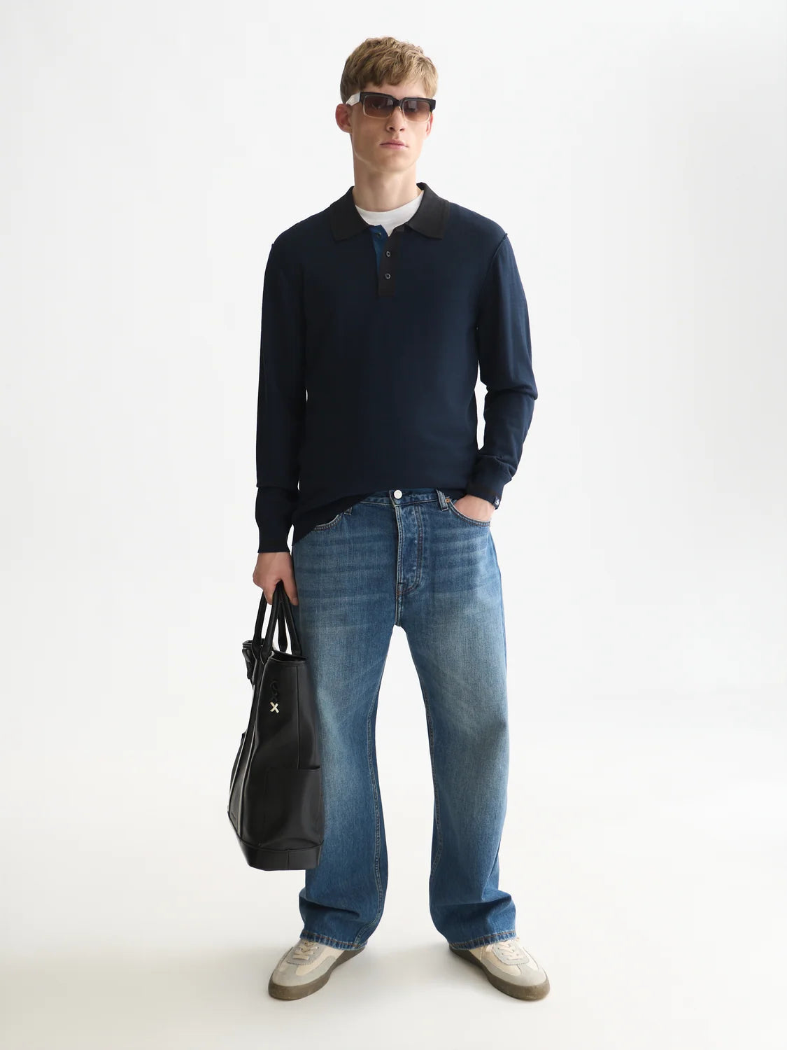 Scotch & Soda | Polo à manches longues - Bleu marine