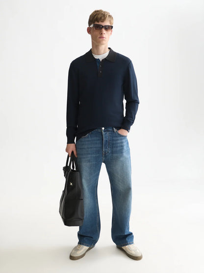 Scotch & Soda | Polo à manches longues - Bleu marine