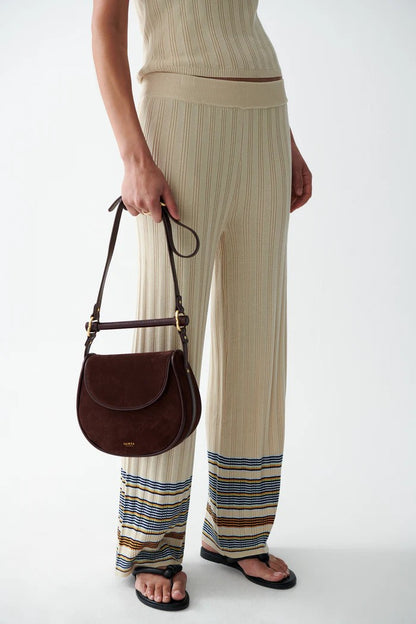 Sancia | Le pantalon ''Fredrika'' - Rayures champagne