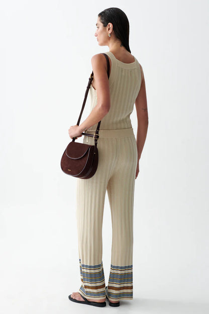 Sancia | Le pantalon ''Fredrika'' - Rayures champagne
