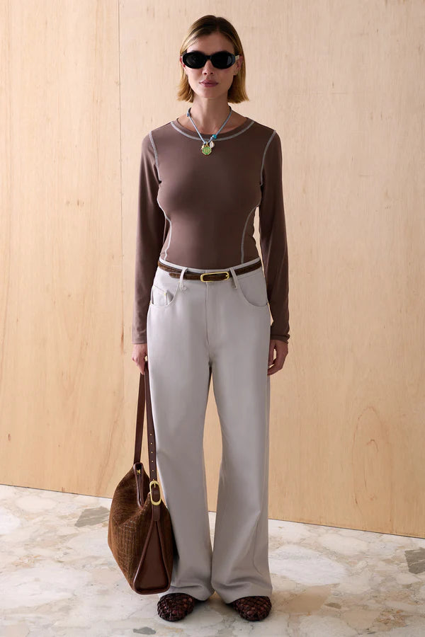 SANCIA | Pantalon 'Drew'| Argile