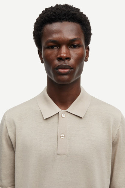 SAMSØE SAMSØE | Polo en maille "Sarowan" - Beige