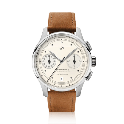 AV86 | Montre ''1934 Telechron'' 42mm - Acier / Blanc cassé