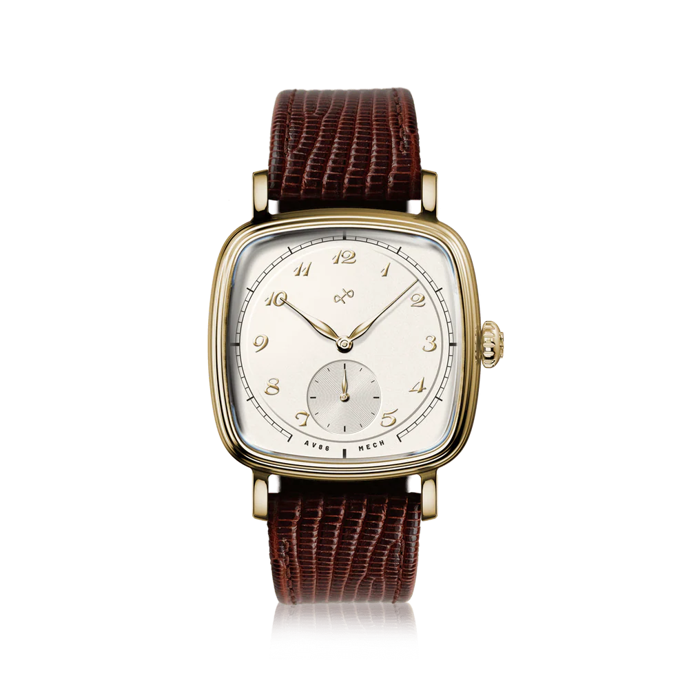 AV86 | Montre mécanique ''1954 Amalfi'' 36 mm - Or / Blanc cassé