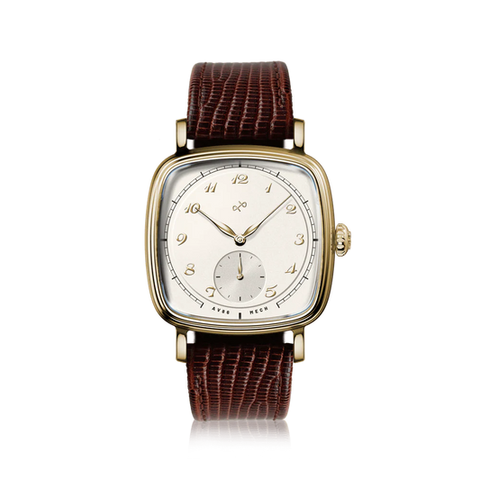 AV86 | Montre mécanique ''1954 Amalfi'' 36 mm - Or / Blanc cassé