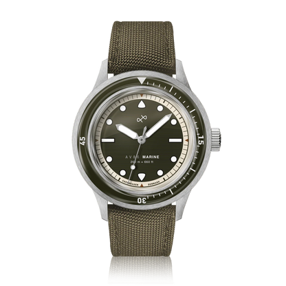 AV86 | Montre ''1956 Marine'' en acier de 41 mm | Acier / Vert