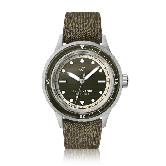 AV86 | Montre ''1956 Marine'' en acier de 41 mm | Acier / Vert